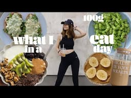 *HIGH PROTEIN* WHAT I EAT IN A DAY as a nutritionist / 100g protein /whole food plant based /