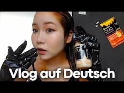 Japanese Learning German Vlog Ep.22🇩🇪 | Dying my hair Orange🍊 [ENG & DE Subs]