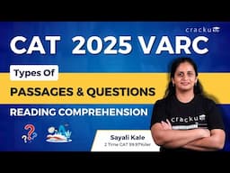 CAT 2025 VARC | Types of Passages & Questions in Reading Comprehension