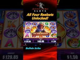 All Four Reelsets Unlocked in Buffalo Strike in Laughlin! #shinobislots #shorts #shortfeed