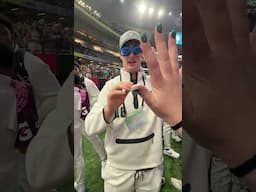 The Philadelphia Eagles try to give high fives while wearing upside down goggles 🙃 #shorts