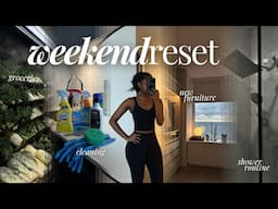 WEEKEND RESET VLOG | cleaning up + meal prepping + home updates