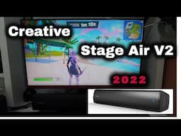 Creative Stage Air V2 Under the Monitor Speaker Bar (Review / Indoors / Sound & Game Play Test )