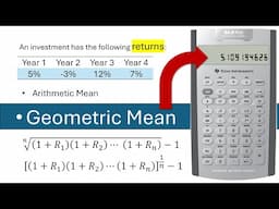 Geometric Mean of Investment Returns on the BAII Plus Calculator