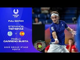 Stefanos Tsitsipas v Pablo Carreno Busta Full Match | United Cup 2025 Group C