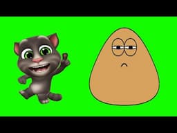 El Gato TOM y POU - Las dos mascotas mas divertidas.