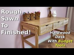 DIY Solid Oak & Ash Desk | Budget Tools, Pro Results!