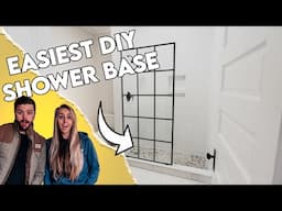 The Easiest Way to Tile A Shower Base! |  DIY Shower Base