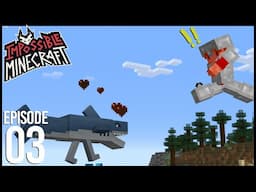 IMPOSSIBLE Minecraft - Episode 3: LAND SHARKS.