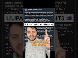 🇵🇭 Domestic flights in the Philippines are moving from Manila to Clark #travel #filipino #tagalog