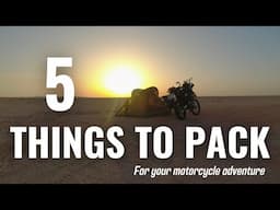 Packing for a motorcycle adventure is a challenge. Here are 5 items I like to pack!