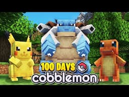 I Spent 100 DAYS in the NEW POKÉMON Minecraft Mod (Minecraft Cobblemon)