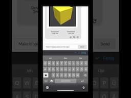 I’m working on a new app, what do you think about this idea? #chat3d #ai #3dmodeli̇ng