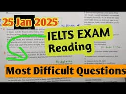 ielts reading tips and tricks for 9bands || 25 jan 2025 ielts exam Reading answers|| ielts-9