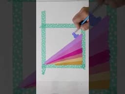 Colorful gouache rays. #gouache #art #satisfying