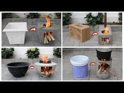 Unique wood stove ideas from easily accessible materials