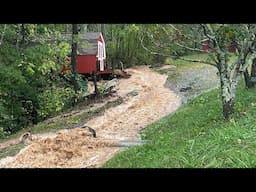 Hurricane Helene hits the farm ( before we knew of the utter devastation everywhere)