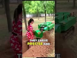 How Chinese Farmers Use Small Machines to Dig Perfect Canals!