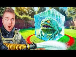 FREEZING The POND MONSTER Into A GIANT ICE CUBE! (Insane Spy Mission)