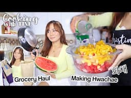 Affordable Grocery Haul & Making KOREAN HWACHAE 화채 😍