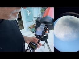 Trying out the Celestron NexYZ 3 Axis Universal Smartphone Adapter on our Telescope