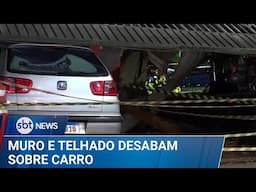 Casa desaba em Taboão da Serra (SP) após fortes chvuas | #SBTNews (11/02/25)