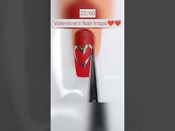 Easy Valentine's day Nail Art Design for Beginners❤️#shorts #short #shortsfeed #nails #valentinesday