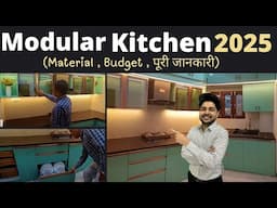 Modern Modular Kitchen Tour Video I 2025 I Acrylic Kitchen Design, Price, Material Complete Info.