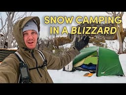 Solo Winter Camping in a Snowstorm!