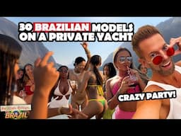 30 Brazilian Models on a Private Yacht!🇧🇷| Rio de Janeiro: Crazy Boat Party | BRAZIL TRAVEL