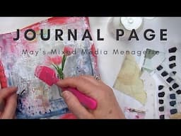 Watercolours & Soft Pastels MMM May - Journal Page