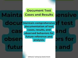 Document Test Cases and Results #softwaretesting #machinelearning