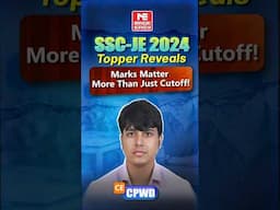 SSC JE 2024 Topper | Reveals His Marks & Strategy | Why Prelims Score Matters