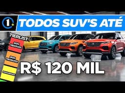 TODOS OS SUV's ATÉ R$ 120.000! TIERLIST pra você levar o MELHOR CARRO pra sua GARAGEM!