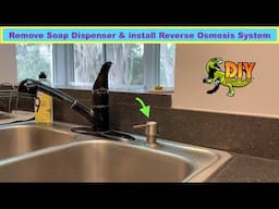 Remove sink soap dispenser - Install Reverse Osmosis system faucet