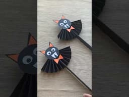 Create Spooky Paper Bats for Halloween🎃🦇#viral #diy  #craft  #paperflower #shorts