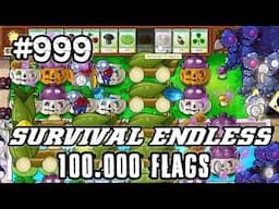 Plants vs Zombies Survival Endless 100000 Flags Part 999 | 19960 - 19980 Flags