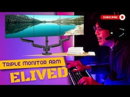 ELIVED Triple Monitor Arm EV006 Review – Easy Setup & Full Adjustment Test!