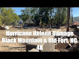 Hurricane Helene Damage | Hurricane Recovery | Black Mountain and Old Fort, NC | 4K