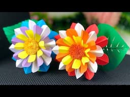 NEW !! 🌺Beautiful Paper Flower Making / Home Decor / Paper Flowers  / Paper Crafts For School