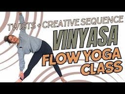 34-Minute Energizing Vinyasa Flow: Twists & Funky Sequences