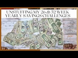 2024 26 WEEK & 52 WEEK CASH UNSTUFFING! | LOW-INCOME FRIENDLY SAVINGS CHALLENGES | JANUARY 2025