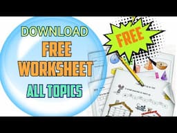 FREE WORKSHEET | Free worksheet download | Free worksheet for kids | how to download worksheet