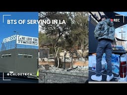 BTS of serving in LA fire relief