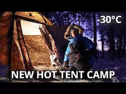 Our New HOT TENT CAMP in -30°C! | EXTREME COLD WINTER CAMPING & DOG SLEDDING