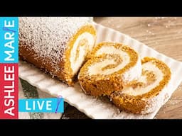 Quick and Easy Pumpkin Roll Cake - LIVE