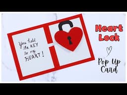 Heart Lock Pop Up Card Tutorial | Valentine's Day Gift Idea