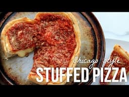 Heart Shaped Chicago Style Stuffed Pizza!!