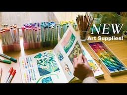 New Art Supplies ✨ Trying Arrtx Acrylic Markers & Sketchbook Tour