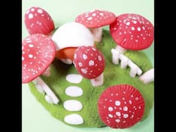 Simple, Easy & Fun : Air Dry Clay Mushrooms  Whimsical Air-Dry Clay Creation | Fun DIY for Kids